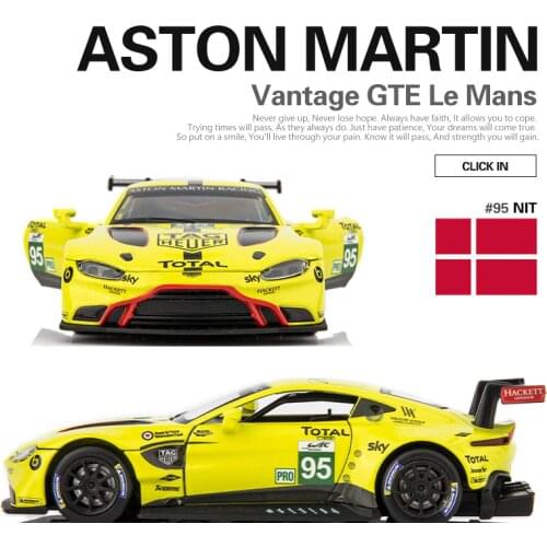 1:32 Scale/Diecast Metal Toy Model/Aston Martin Vantage GTE Le Mans/Sound & Light Racing Car/Pull back Educational Collection