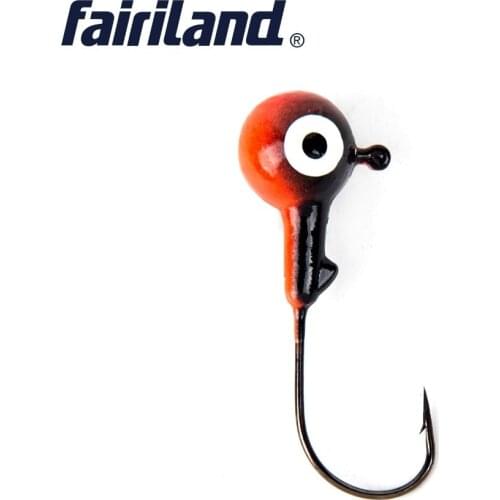 10pcs/lot Round Jigheads Jig head hook Double Color Double Eye Lead Head Jig Bait High Carbon Steel Fishing hooks for Soft Lure