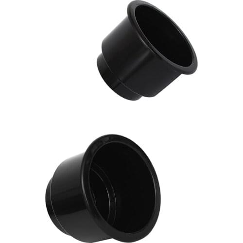 2 Pieces Black Recessed Cup Drink Holder for Marine Boat Car RV