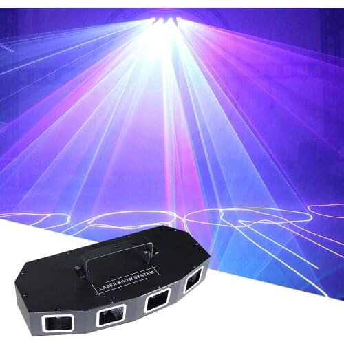 2021 Sector Four Head Full color scanning Laser Light 1W Stage Patterns Effect Laser Projector For Wedding Xmas Club DJ Disco