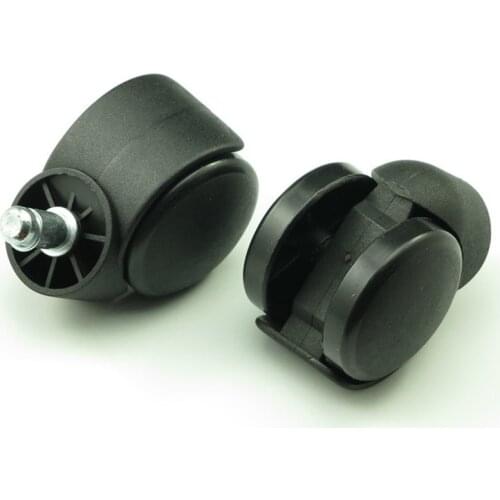 4PCS Black Plastic 50mm Replacement Swivel Casters Office Revolving Chair Sofa Wheels Rolling Roller Caster Furniture Hardware