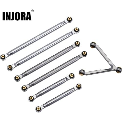 INJORA CNC Aluminum Chassis Links Set for 1/24 RC Crawler Car LWB 133.5mm Axial SCX24 Deadbolt AXI90081 Upgrade Part