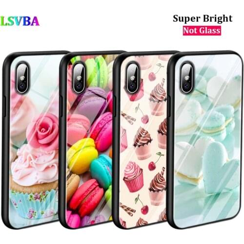 Black Cover Dessert Ice Cream Cake for iPhone 11 11Pro X XR XS Max for iPhone 8 7 6 6S Plus 5S 5 SE Glossy Phone Case