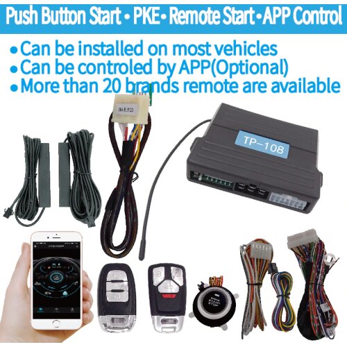 Push start keyless entry Remote engine Start for AUDI use, 4G or 2G smart phone APP control vehicle module is optional