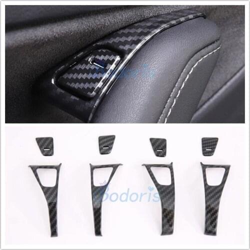 For Tesla Model 3 2017 2018 2019 Carbon Fiber Color Interior Armrest Holder Switch Trim Panel Cover Car Styling Accessories