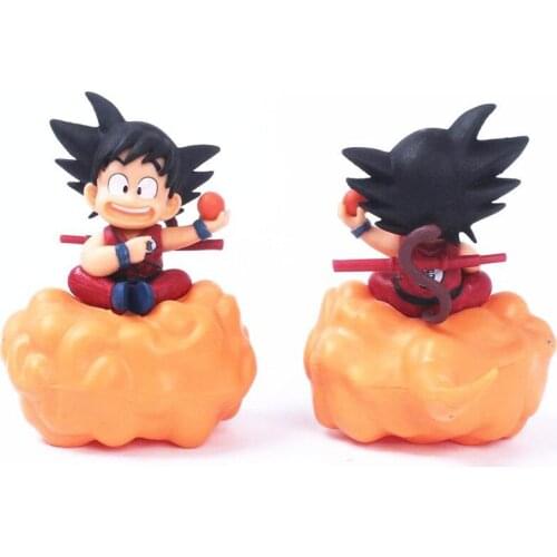 Dragon Ball Baby Goku Somersault Cloud Action Figure Sitting Posture Childhood Model PVC Anime Figurine Ornaments Toys
