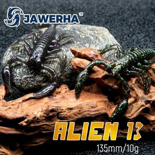 JAWERHA Giant Scorpion Smell Lures Worms Wobbler Fishy Artificial Swimbait Bass Tackle Fishing Lures Soft Silicone Bait Jig