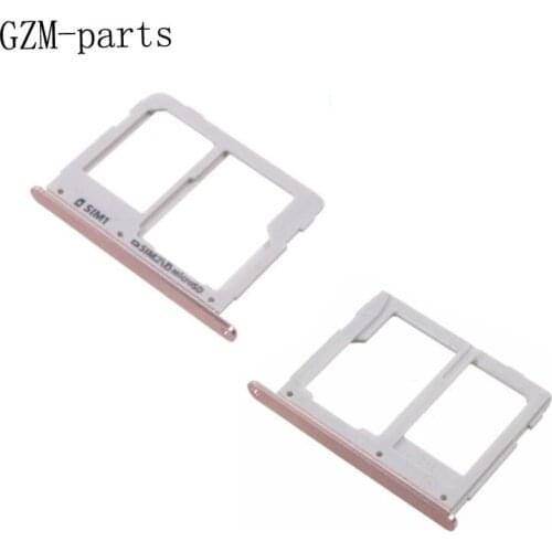 GZM-parts 20pcs/lot For Samsung Galaxy A3 A5 A7 2016 Nano SIM SD Card Holder Tray Slot Dual/ Single Pink/ Silver/ Black/ Gold