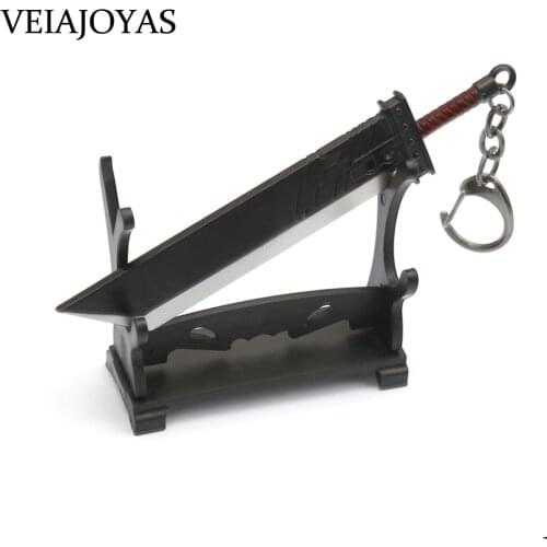 Game Cloud Strife Buster Sword Keychain Men Final Fantasy 7 Remake Zack Fair Weapon Sword of Armor Break Alloy Key Ring llaveros