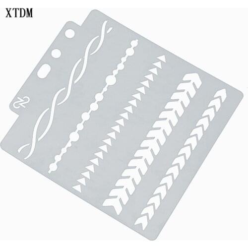 Curve plastic mold shield DIY cake scrapbook stencils hollow Embellishments printing lace ruler Valentines Day