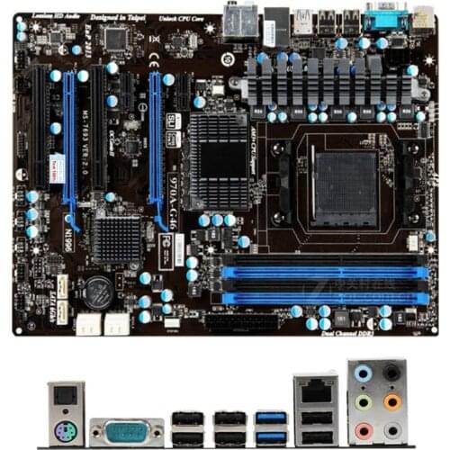 For MSI 970A-G46 Computer USB3.0 SATA III Motherboard AM3+ AM3 DDR3 For AMD 970 Desktop Mainboard Used
