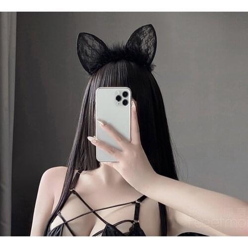 Kawaii Black Devil White Angel Hairpin Headband Sexy Cosplay Accessories Hair Hoops Lady Lovely Kitten Headdress Porn Sex Toys