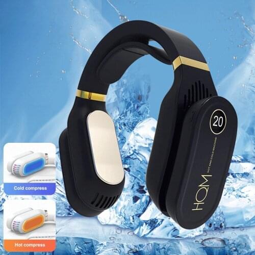 New Mini Neck Fan Air Cooler Portable Bladeless Fan USB Rechargeable Leafless Fans Cooling Conditioner Wearable Neckband Fan