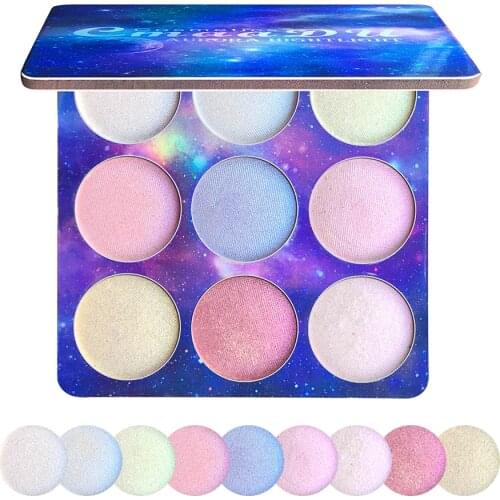 9Colors Chameleon Eye Shadow Palette Face Brighten Starry Sky Series Shimmer Eye Shadow Powder Maquiagem Cosmetics TSLM1