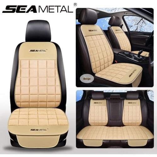 Plush Car Seat Covers Luxury SEAMETAL Auto Seat Cover Set for Winter Autumn Seats Cushion Automobiles Seat Protector Accessories