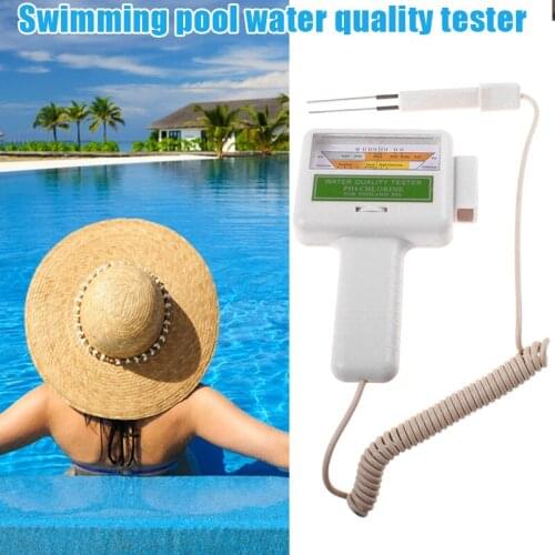 Handheld Digital Water Quality Tester Swimming Pool Spa PH Chlorine Level Meter Test Pen Tool Large screen display Portable