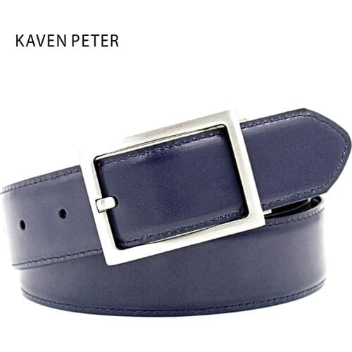 Belts For Men High Quality Genuine Leather Hot Belts Men Leather Designer Genuine Real Leather Mans Belt Cinto Masculino Navy