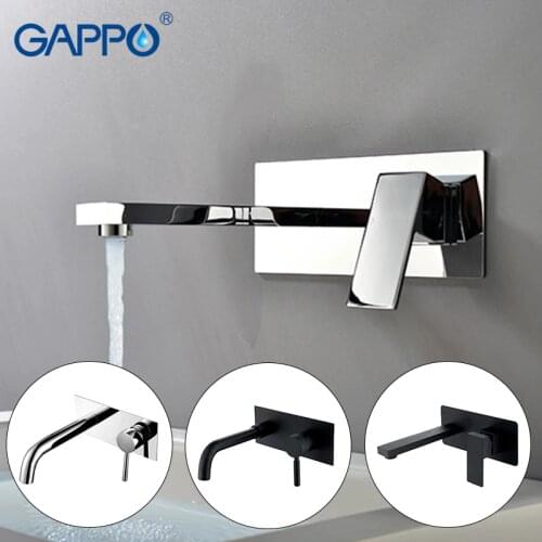 GAPPO basin faucet bathroom bath faucets waterfall sink taps wall mounted Water mixer shower brass tap plating