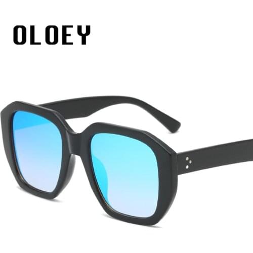 Fashion Luxury Sunglasses Women Men Retro Polygon Big Frame Shades Sun Glasses Travel Anti-UV Goggles UV400