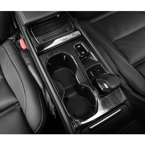 Interior Gearbox Gear Panel Water Cup Frame Cover Sticker Trim For Volvo XC40 2017 2018 2019 2020 Left Hand Drive Auto Parts