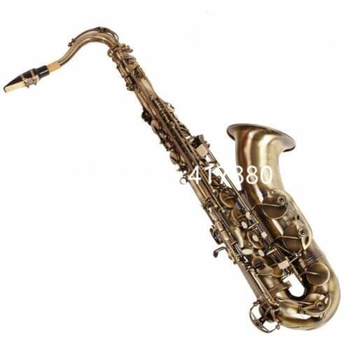 High Quality Tenor Saxophone Bb Tune Wind Instrument Brass Antique copper with case Free Shipping