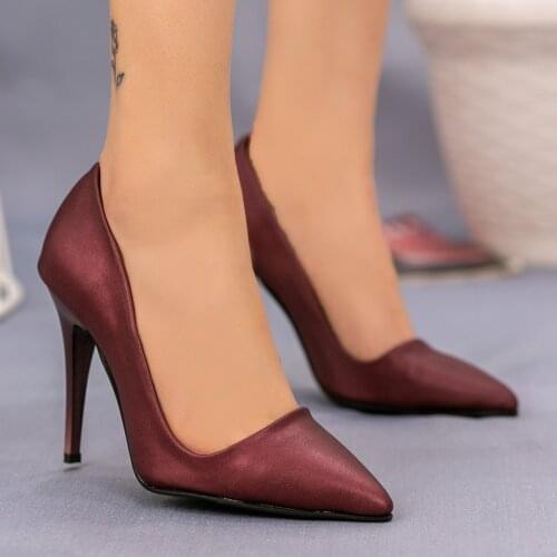 Tonar Reme Burgundy Skin Stiletto Women 'S Shoes Spring Summer New Season Cool Comfortable Style Fashionable Casual Street Fashion