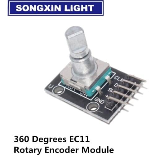10PCS 360 Degrees EC11 Rotary Encoder Module For Arduino Brick Sensor Switch Development Board KY-040 With Pins