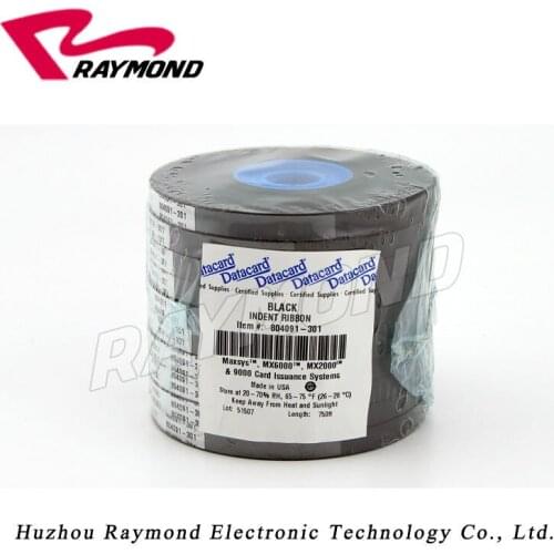 Datacard 804091-301 Black Indent Ribbon,for use with Datacard 280P 450 MX6000 MX2000 7000 9000 desktop card embosser machine