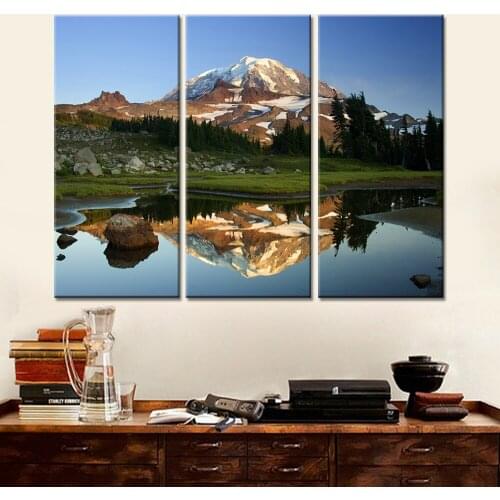 3 Pieces/sets Canvas Art Canvas Paintings HD Snow Mountain Scenery 3 Panels Decorations For Home Wall Art Prints Canvas