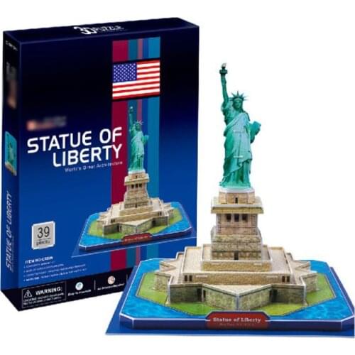 T0478 3D Puzzles US Statue of Liberty Building Paper Model DIY Creative gift Children Educational toys hot sale Ordinary version