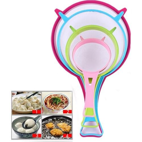 4pc/Set Plastic Kitchen Strainer Sieve Multi Purpose Colander Set Four Sizes DIY Kitchen Tools