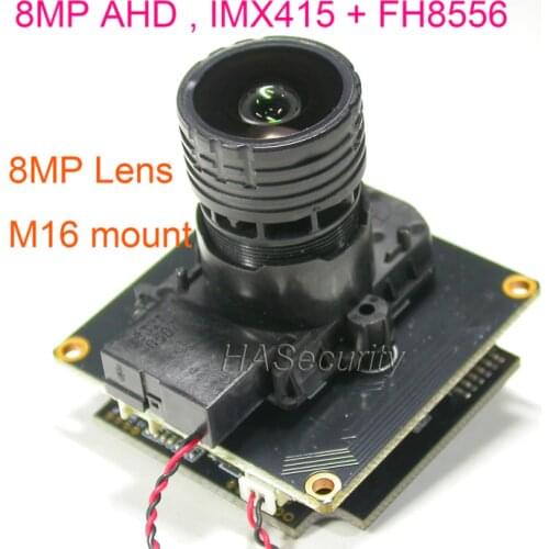 8MP AHD-8.0MP @ 15fps , 1/2.8" Sony IMX415 CMOS image sensor + FH8556 CCTV camera module PCB board +OSD cable +M16 Lens