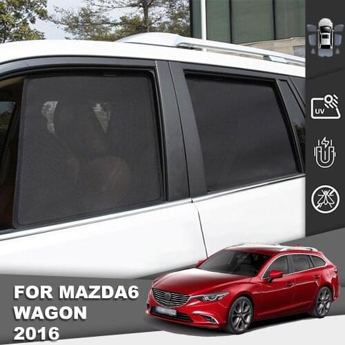 For Mazda 6 Atenza WAGON 2016-2021 Sunshade Car Magnetic Rear Folding Window Mesh Auto Door Frame Vehicle Blackout Curtains