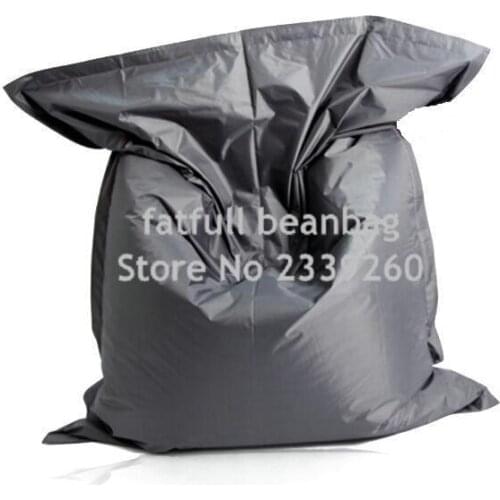 Cover only No Filler - dark grey fatball lazy boy beanbag chair with waterproof polyester , never tear bean bag sleeping chair