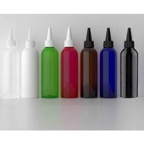 60X200ml Pointed mouth Cap Bottle for Shampoo Make Up Cream Empty Portable Reusable Bottle Plastic for Make Up Skin Care Bottles