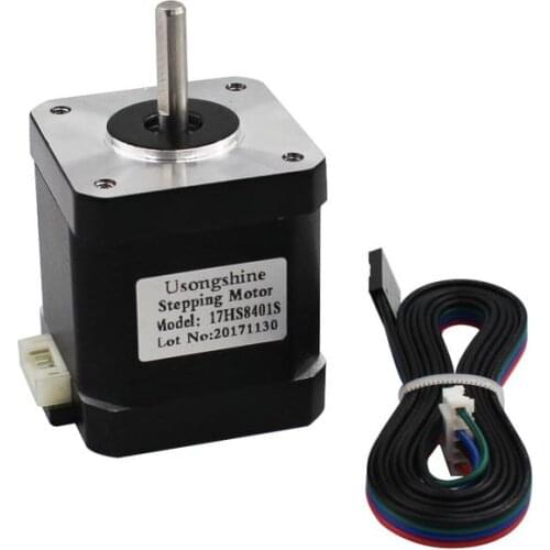 17HS8401-S single spindle hybrid 42 step motor 48mm 2 phase 4 wire and line