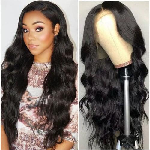 Deep Part 13x6x1 Lace Front Human Hair Wigs Brazilian Body Wave Wig T Part Lace Wig Human Hair Pre Plucked Lace Closure Wig