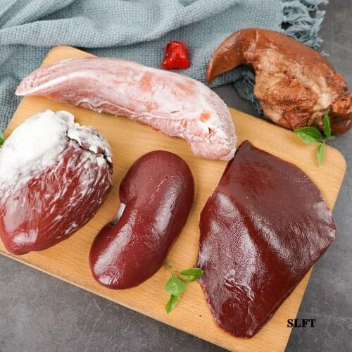 Simulation fake Pork Slices Steak Chops Fillet ribs model butchery store shop decoration Pigs Liver feet Kidney Hearts tongue