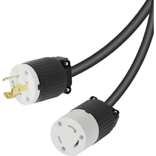 JORINDO NEMA L5-20P 3 pin to L6-30R 3 hole American industrial power conversion line,Double straight head,Pure copper