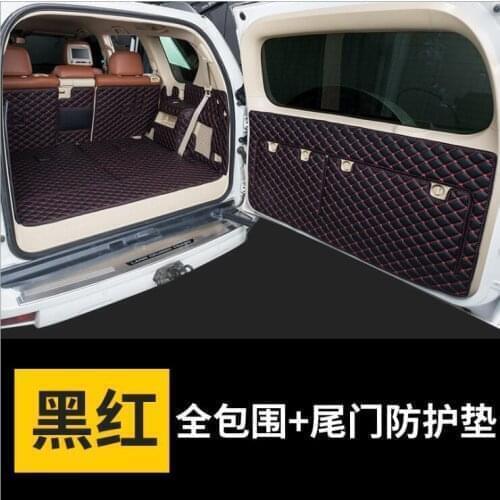 Car trunk cargo liner mats & Rear door mat for Toyota Land Cruiser Prado 150 Car 5 seats 2018-2010 boot carpets styling