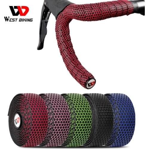 Bike Handlebar Tape Silicone Road Bicycle Anti-slip Silica Gel EVA Shock Absorption Handle Bar Tape Cycling Wrap Equips End Plug