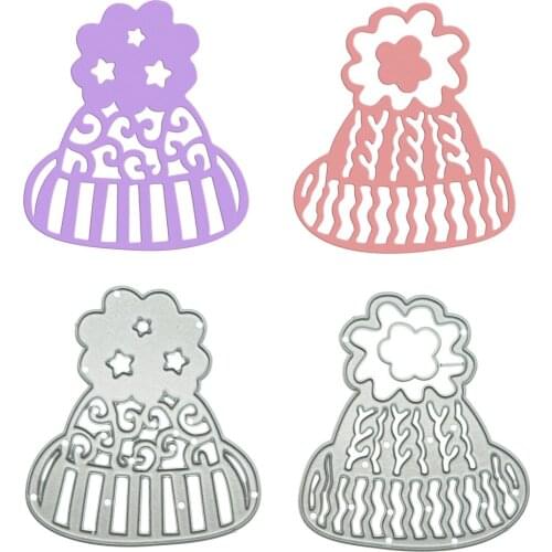 Metal Cutting Die Cutter For Scrapbooking Knit Hat Pattern Stencil For DIY Paper Card Clip Art Work Decorating