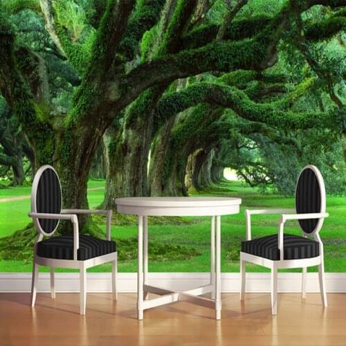 Custom 3D Photo Wallpaper Modern Green Forest Large Mural Wallpaper Bedroom Living Room TV Sofa Backdrop Wall Papers Home Decor