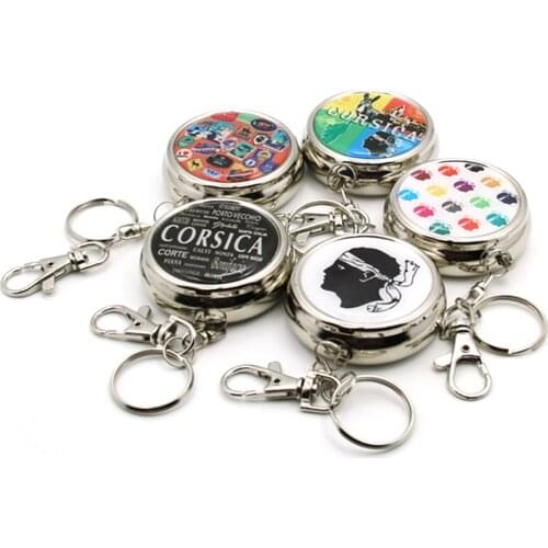 Ashtray Round Tinplate Portable Ashtray Epoxy Pocket Innovative Personalized Strange Ash Holder Case Dutiful