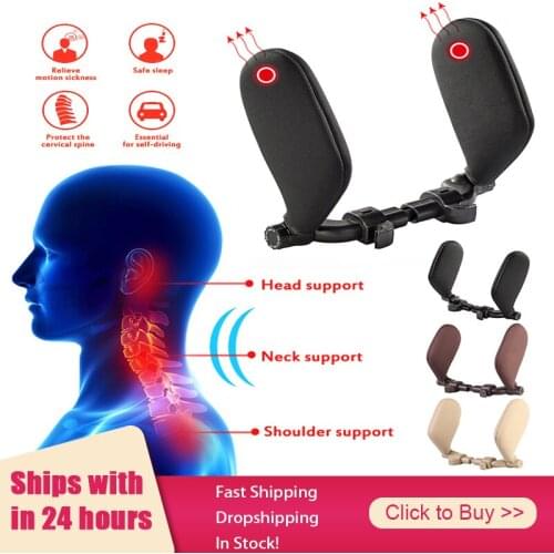Car Seat Headrest Travel Rest Neck Pillow U-Shaped Pillow For Kids Adult Children Auto Seat Head Cushion Car Pillow Sleep Helper