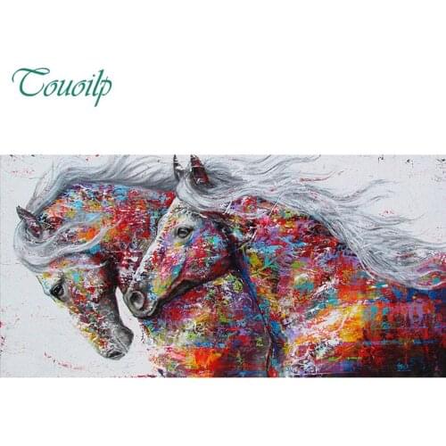 Full spuare&round Diamond Painting Horse Kits Handmade Needlework DIY Diamond Embroidery Animal Rhinestone Mosaic Picture