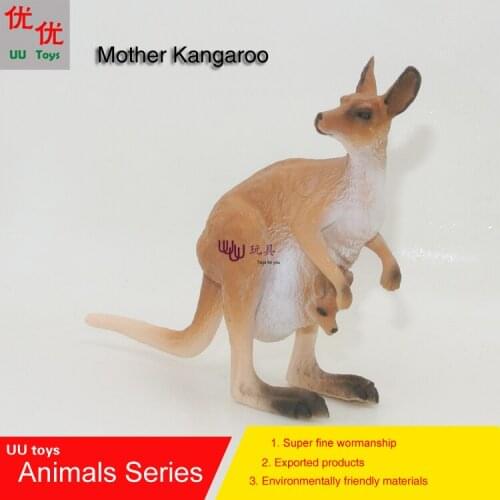 Hot toys:New Mother Kangaroo Simulation model Animals kids toys children educational props