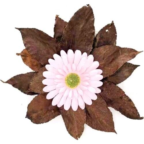 Pressed Dried Natural Leaves + Artificial Chrysanthemum Flower DIY Accessories Wedding Party Decorations