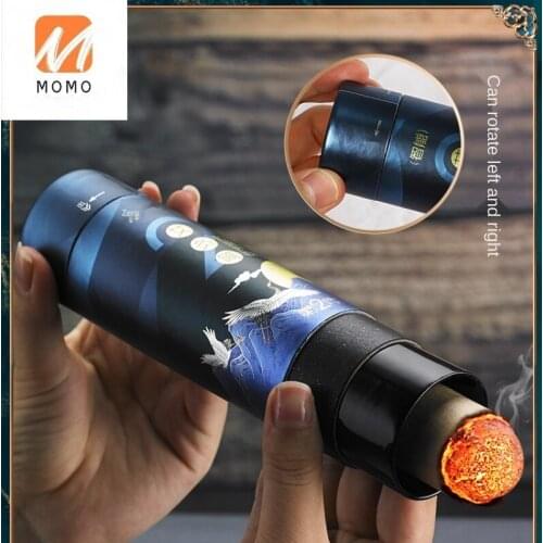 Appliance Ceramic Moxibustion Tube Carry-on Acupuncture Stick Scraping Porcelain Cans Integrated Household Tool Lock Smoke Ring