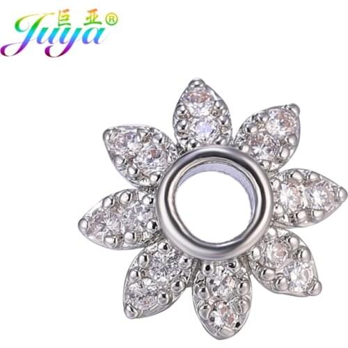 Juya 8mm Spacers Supplies Handmade Decorative Round Flower Bead Caps Fit Women Tassels Earrings Beads Jewelry Making Accessories